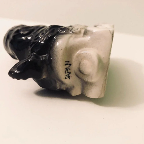 Vintage Husky Dog and Puppy on Small Train 3 Inch Long Figurine Japan - Picture 6 of 12